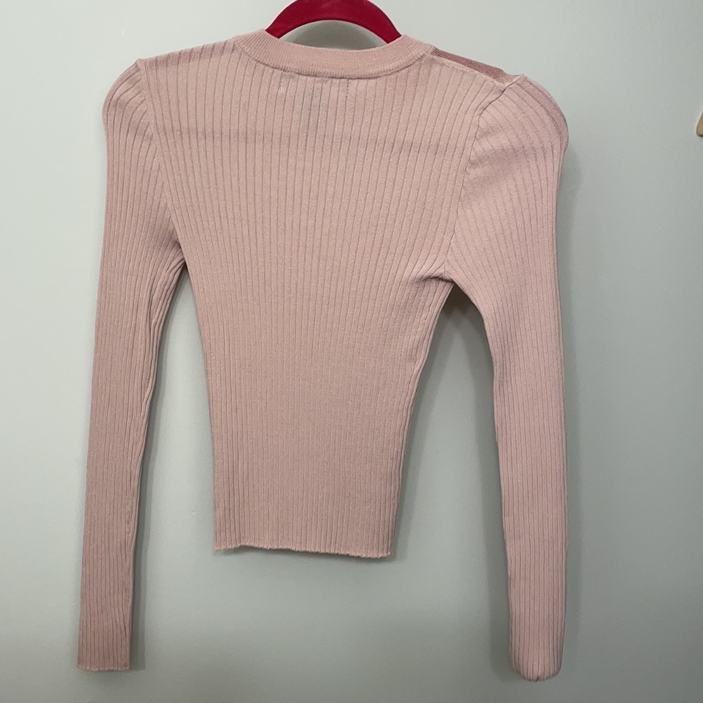 Forever 21 ribbed / mesh sweater size small - Picture 4 of 4